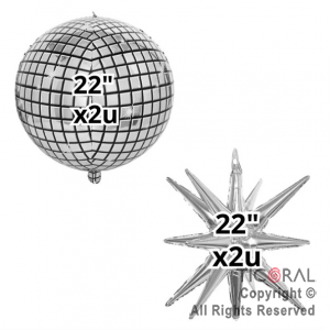 SET DE GLOBOS ARCO XL ESFERA NEGRO Y PLATA LA757 103 UNIDADES